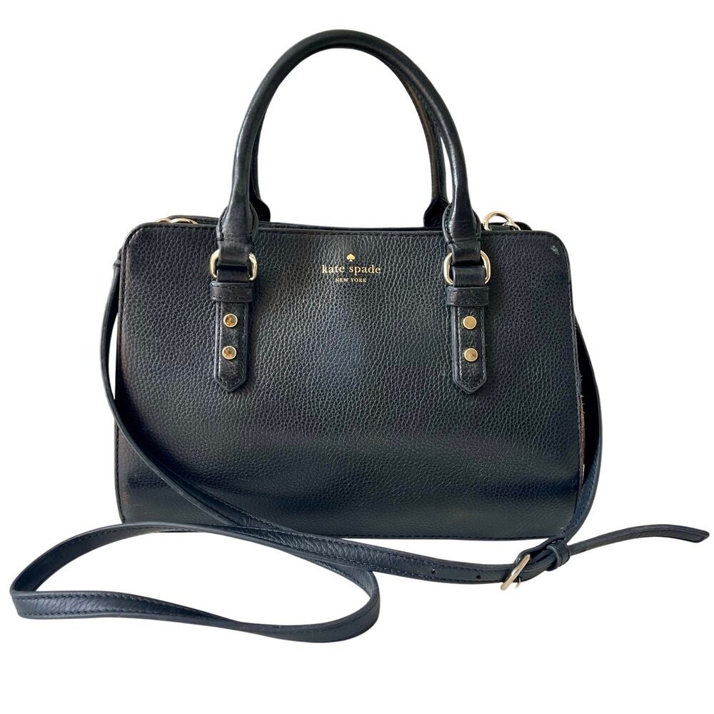 Kate Spade Mulberry Street Black Leather Top Handel Satchel